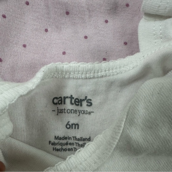 Carters Size 6Months 4-Pack Onesie Bundle Muted Neutrals Comfy Basics Baby Girl - Picture 2 of 6